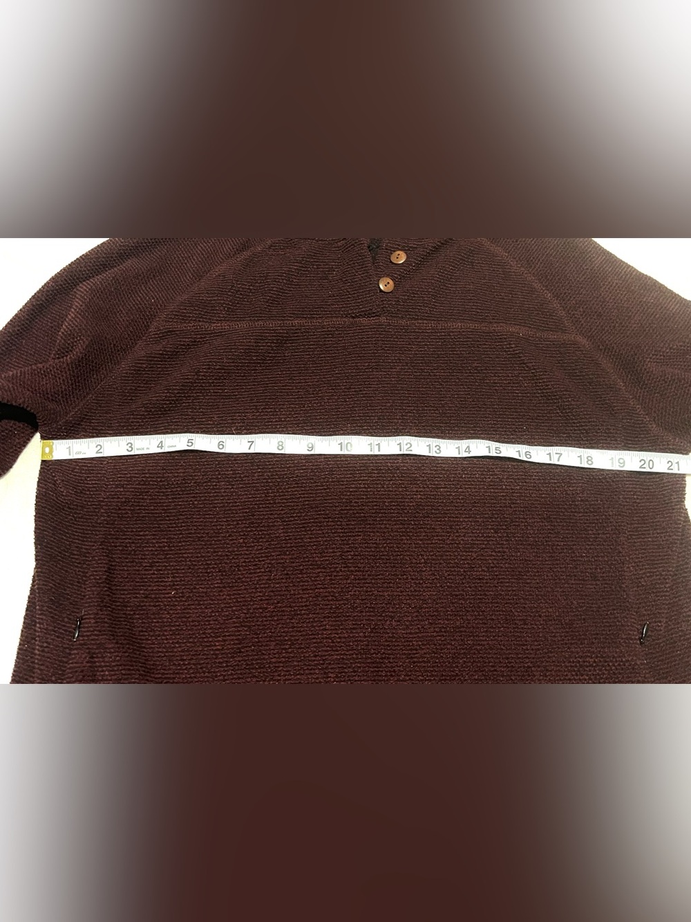 44 Degree North Women’s Hooded Button Pullover Long Sleeve Sweatshirt - Burgundy - Picture 10 of 16